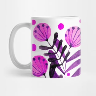 Flowers and foliage - purple and pink Mug